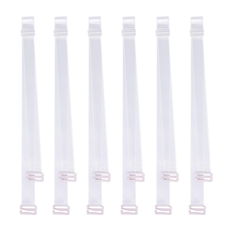 DREETINO Clear Bra Straps, 3-Pairs Invisible Non-Slip Adjustable Bra Straps for Strapless Bra(12mm) - Image 1